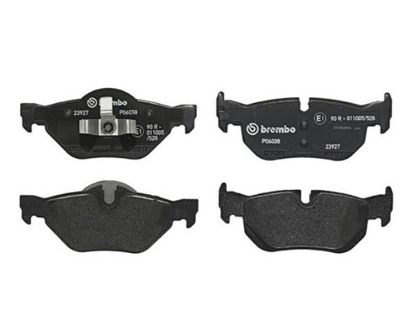 BMW Disc Brake Pad Set - Rear (Low-Metallic) 34216790761 - Brembo P06038